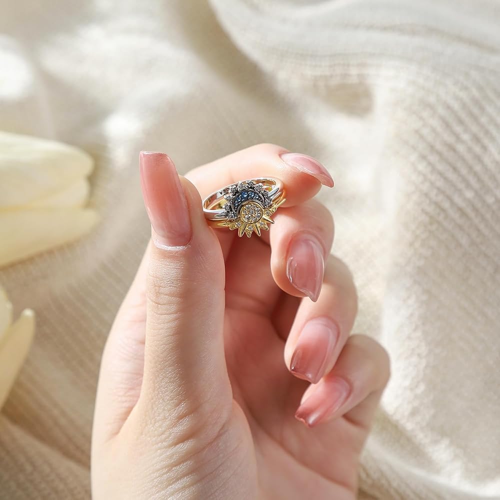 Anillo sol y luna 🌜🌞|| Con estuche gratis