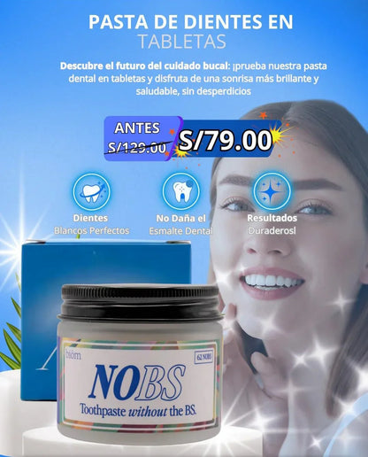 NOBS - PASTA DENTAL EN TABLETAS NANOHIDROXIAPATITA