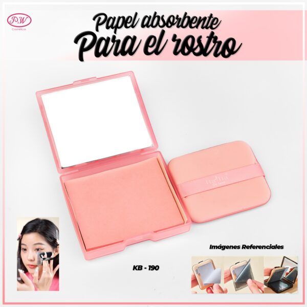 Papel absorvente para el rostro